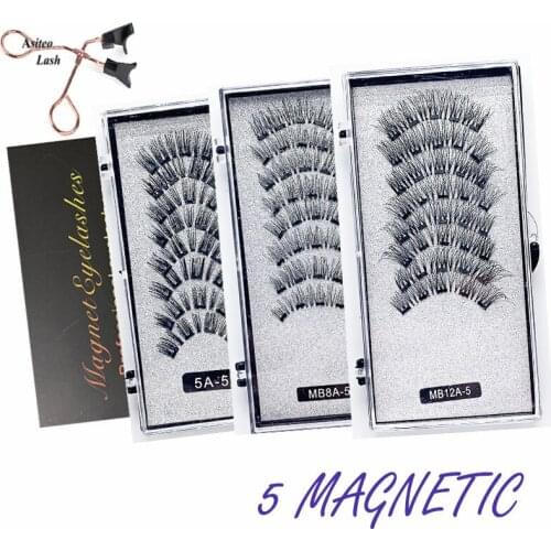 Magnets Magnetic Eyelashes With Handmade 3D False Eyelashes For Mink lashes New Faux Cils Magnetique Naturel Tweezers