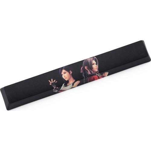 Novelty allover dye subbed Keycaps spacebar pbt custom mechanical keyboard final fantasy 7 remake VII Tifa Aerith ff