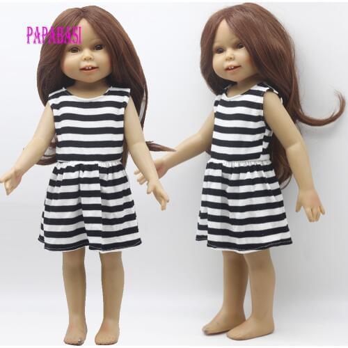 1PCS Doll fashion dress for 18 inch 45cm Dolls Girl doll Clothes as fit 43cm baby dolls dress toy