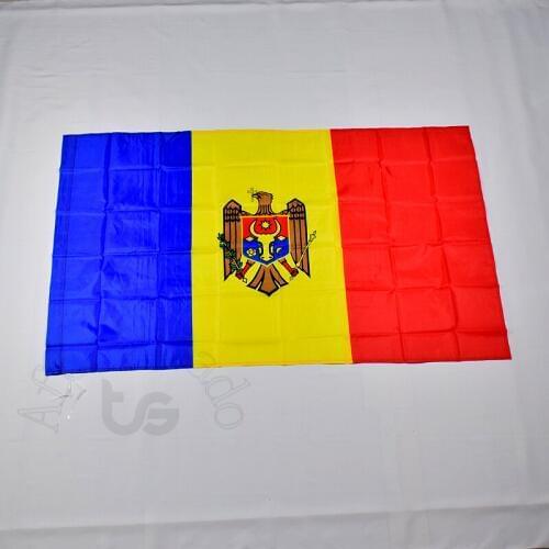 Moldova moldovan 90*150cm flag Banner blue 3x5 Foot Hanging National flag for meet,Parade,party.Hanging,decoration