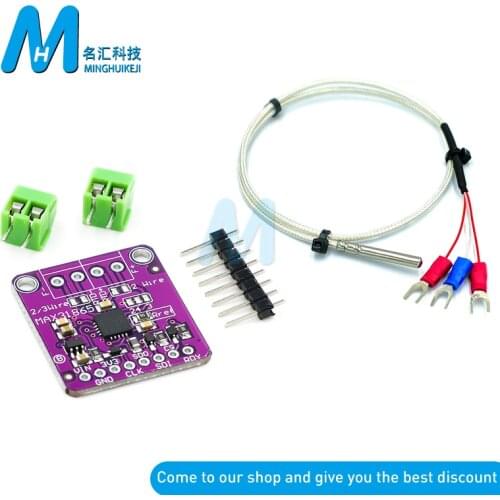 New MAX31865 PT100 to PT1000 RTD-to-Digital Converter Board Temperature Thermocouple Sensor Amplifier Module 3.3V/5V For Arduino