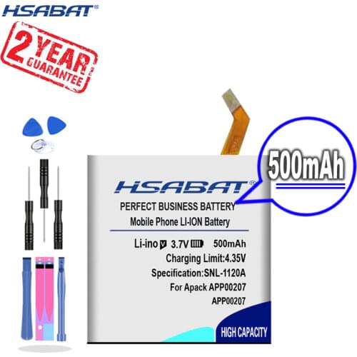 HSABAT 0 Cycle 500mAh APP00207 Battery for Apack APP00207 1ICP4/27/30 High Quality Replacement Accumulator
