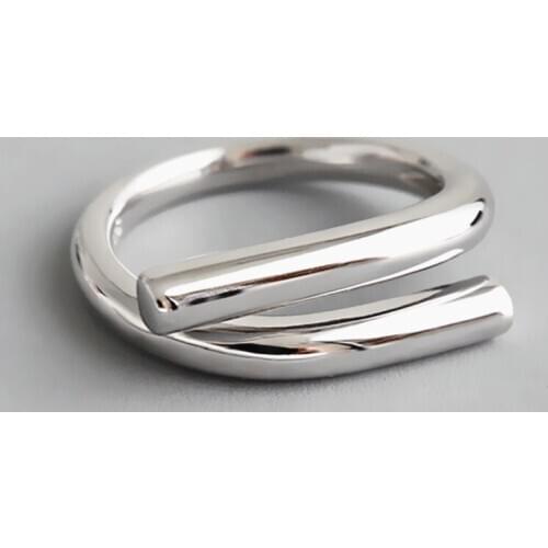 Original Design Bohemian Retro Antique Silver Color Chains Ring For Women Fashion Open Finger Rings Female Boho Jewelry