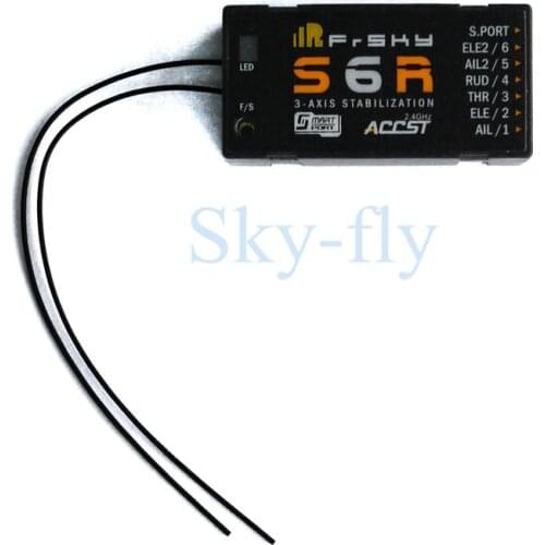 Original FrSky S6R ACCST 6ch Receiver w/ 3-Axis Stabilization+Smart Port Telemetry For RC Plane
