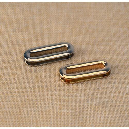 1.25 inch ( 3.2cm inner size) Nickel / Light Gold Plated zinc alloy Oval Eyelet Grommets