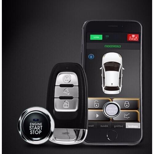 PKE Start Stop Button Car Alarm Engine Anti-Theft Starline With 2 Remote Control Android Keyless Entry Remote Starters For Car