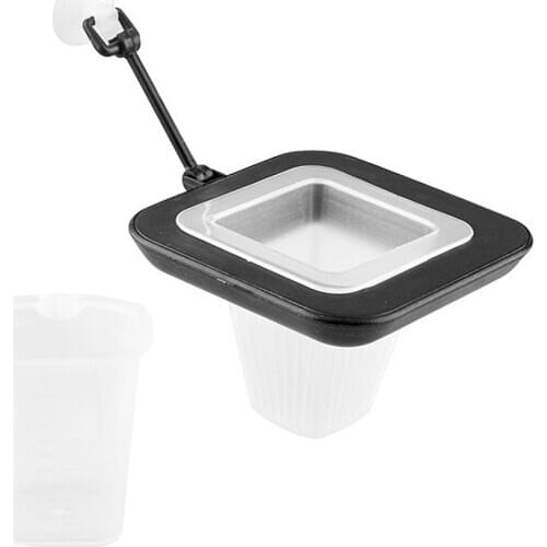 Suspended Feeding Cup Aquarium Fish Tank Red Worm Feeder Funnel Feeding Ring Live Food Floating Plastic Basket with Suction Cup