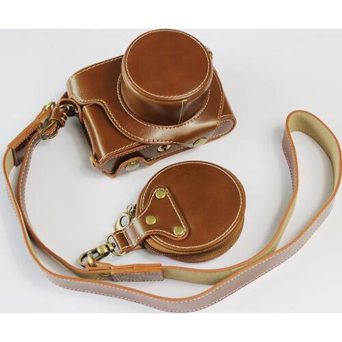 Portable PU leather case Camera Bag Cover pouch for Leica D-LUX7 D-LUX 7 LUX7 With Battery Opening