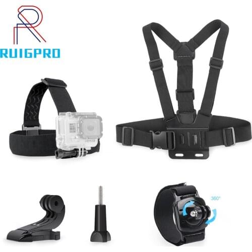 For Xiaomi for Yi Chest Strap Belt Head Strap Set Mount 360 Degrees Rotation Wrist Strap For Gopro Hero 9 8 7 6 5 Action Camera