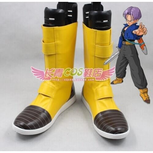 DBZ Future Trunks Anime Cosplay Yellow Shoes Boots H016