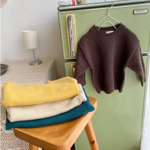 2021 new arrival girls boys knitted sweaters autumn winter fashion kids full sleeve pullover sweaters