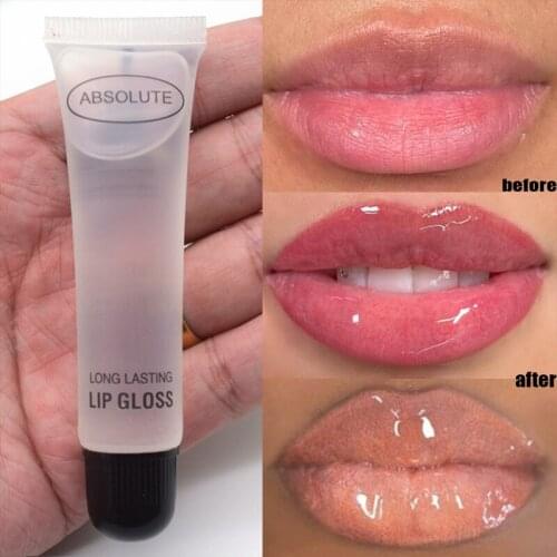 18ml Lip Moisturizer Big Lip Gloss Glossy Base Lip Oil Long Lasting Sexy Transparent Lip Pump Waterproof Transparent Lip Gloss