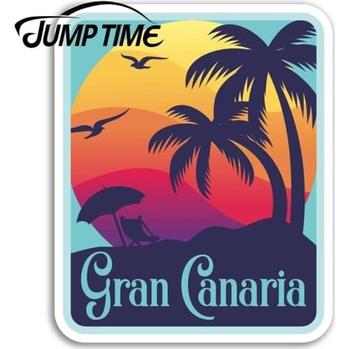 Jump Time Gran Canaria Vinyl Stickers Spain Fun Sticker Laptop Luggage Waterproof Car Decal Window Bumper Auto Accessories