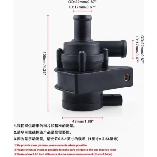 1K0965561J Water Pump Electric Additional Coolant Auxiliary Cooling 1K0 965 561 J For Golf Skoda Seat Audi A3 TT Q3