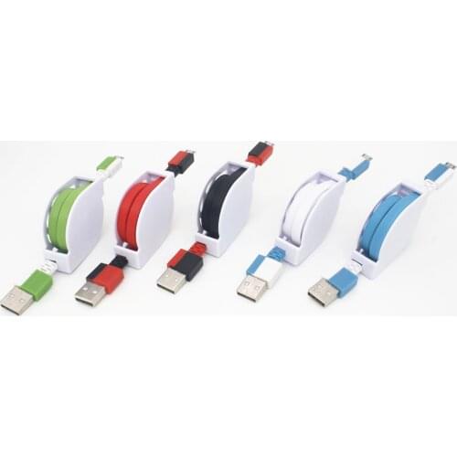 Retractable noodle shape USB charging data cable for Apple type-c Android V8 models