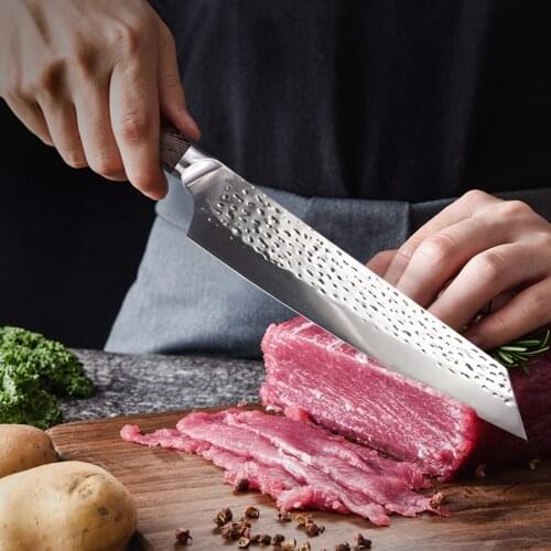 9In Japanese Chef Knife Forged Stainless Steel Japanese Kitchen Cooking Knives Meat Cleaver Vegetable Cutting Salmon Sushi Knife