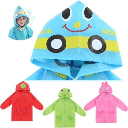 1PC Cartoon Animal Style Waterproof Kids Raincoat For Children Rain Coat Rainwear/Rainsuit Student Poncho