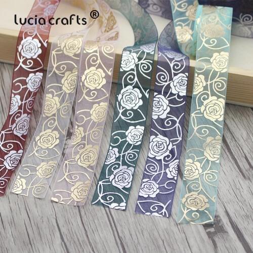 5yards/6yards 25mm Organza Lace Ribbons Trim for Wedding Home Decor DIY Gift Wrapping Handmade Materials P0110