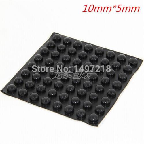 640pcs 10mm x 5mm black anti slip silicone rubber plastic bumper damper shock absorber 3M self-adhesive silicone feet pads