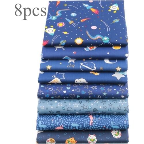 8pcs 100% Cotton DIY Fabric Flower Sewing Material 50*40CM Needlework DIY Handmade Accessories