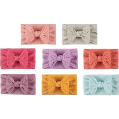 8 Pcs Baby Bow Knot Headbands Turban Newborn Baby Girl Headbands Elastic Kids Toddler Hair Band Hair Accessories Gifts