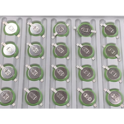100pcs/lot New Original Battery For Panasonic BR1632A/FAN 3V with SMD Foot Button Wide Temperature BR1632A Batteries 125 Degree