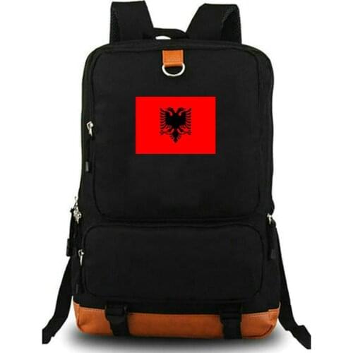 Albania Backpack Shqiperise Flag Schoolbag ALB Country Banner Rucksack Satchel School Bag Laptop Day Pack