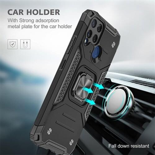 Car Ring Phone Case For OPPO A8 A31 A5 2020 5S 7 9 52 Coque Realme 5 6i C11 C15 Reno 5F 4 Lite Cover Magnetic Phones Accessorie