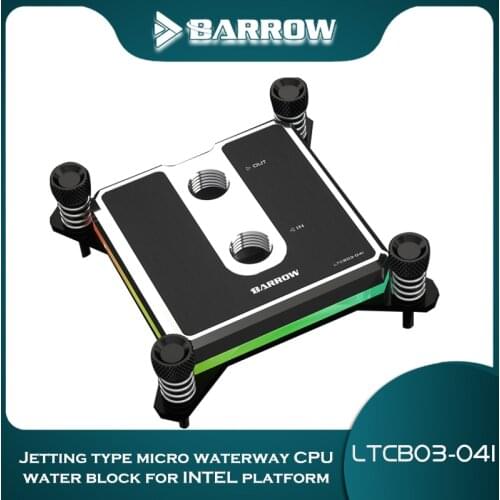 Barrow CPU Water Blocks For Intel Lga115x Composite , slot LGA 115x 5v 3-pin lamp connector processor radiator LTCP03-04N