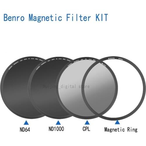 Benro 82mm Magnetic Circular Filter Kit cpl+ND64+ND1000+Magnetic ring camera lens filters