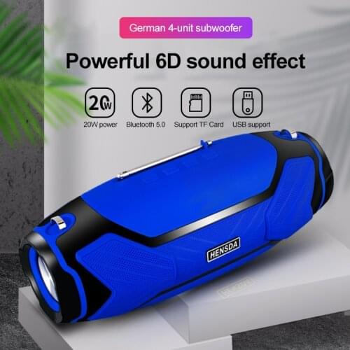 40W Wireless Bluetooth Speakers Portable Outdoor USB Speakers Column Stereo Support AUX TF FM Radio Subwoofer Loudspeaker