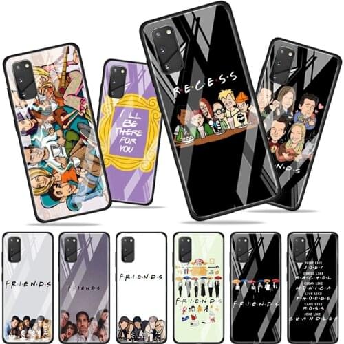 Tempered Glass Cover Cartoon Friends TV For Samsung Galaxy S20 S10e S10 S9 S8 FE Plus Lite Ultra 5G Phone Case Shell