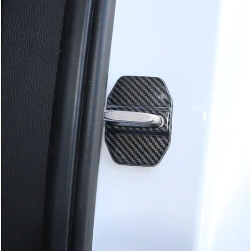 4pcs auto Carbon fiber pattern door lock cover case for BMW X1 X3 X5 X4 X6 X7 car accessories