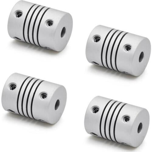 CNC Motor Jaw Shaft Coupler 3mm To 10mm Flexible Coupling OD 19x25mm 3/4/5/6/6.35/7/8/10mm