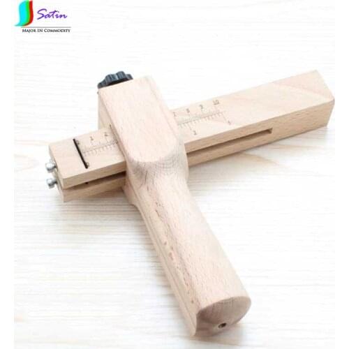 Wood Professional Adjustable Fix Angle Leather Strip/Strap/Belt Cutter Divider,Leather DIY Wire Slicer Cutter With Blade S0409H