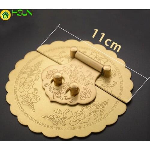 Buckle Retro Antique Brass Box Lock Furniture Box Buckle Jewelry Chest Box Pure Copper Suitcase Buckle Clip Clasp Latch Clasp