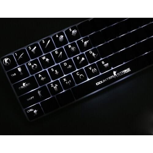 New 26 PCS ABS CSGO backlit Keycaps set for gaming mechanical Keyboard shine through keycap