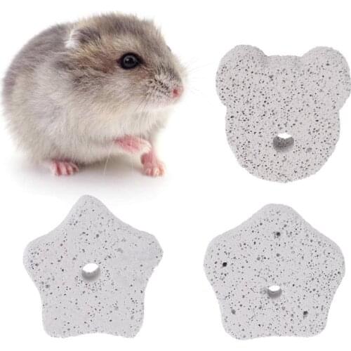 L5YE Hamster Squirrel Teeth Grinding Mineral Stone Chinchilla Rabbit Cage Accessories