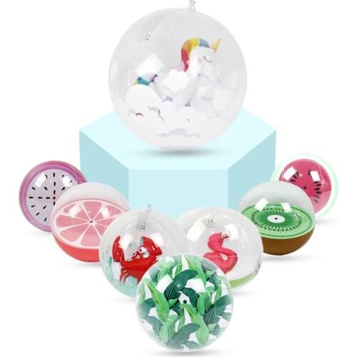 Ins Hot Inflatable Ball Toys For Baby Beach Pool Play Ball Outdoor Children Soft Learning Toys PVC Soft Water Toys Flamingo 1pcs