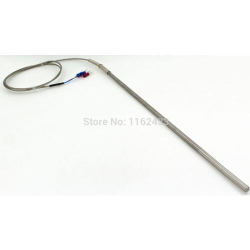 FTARP08 PT100 type 1m metal braided cable 300mm flexible probe head RTD temperature sensor diameter 3mm 4mm 5mm 6mm WZPK-191