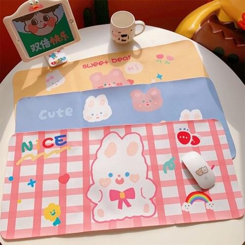 Kawaii Table Mat Large Mouse Pad Computer Keyboard Pad Waterproof Placemat Cartoon Table Mat Desk Decor Office Supplies