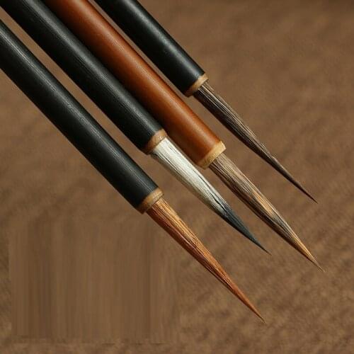 Set 4 pcs Chinese Painting Brush Pens Flower Birds Line Drawing Hook Line Gift