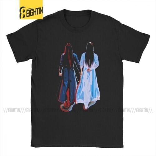 The Untamed WangXian Holding Hands T-Shirts for Men Lan Wangji Lanzhan Wei Wuxian Cotton Tees Short Sleeve T Shirt Plus Size