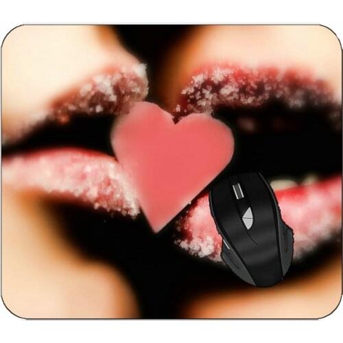 Office Mouse Pad Cute Girl Lips Woman Non-Slip Rubber Mousepad