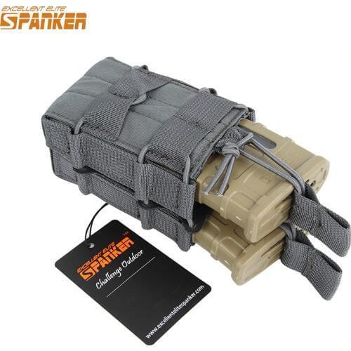EXCELLENT ELITE SPANKER Tactical Molle Double Open-Top Mag Pouch for M4 M14 M16 AR15 G36 Magazine Pouch