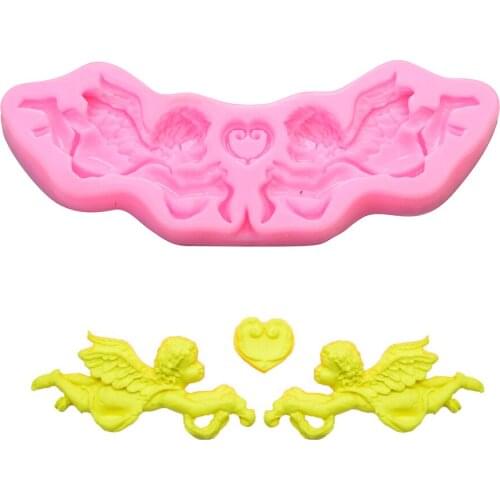 3D Love Angel Wing Silicone Mold Mousse Chocolate Cake Fondant Making Mold for Birthday Dessert Baking Decor Tools Kitchenware