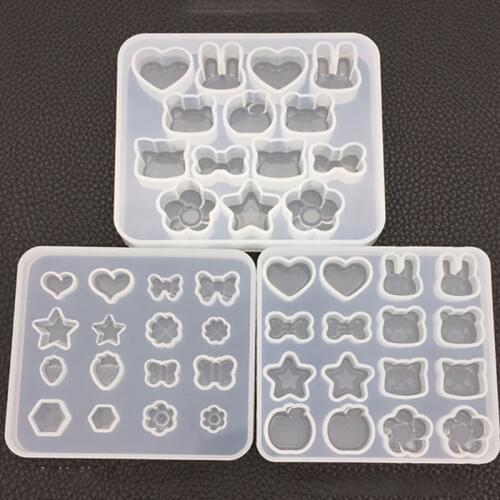 DIY Heart Star Rabbit Cat Bow Silicone Mold for DIY Necklace Pendant Earring Decorations Handmade Tools For Resin