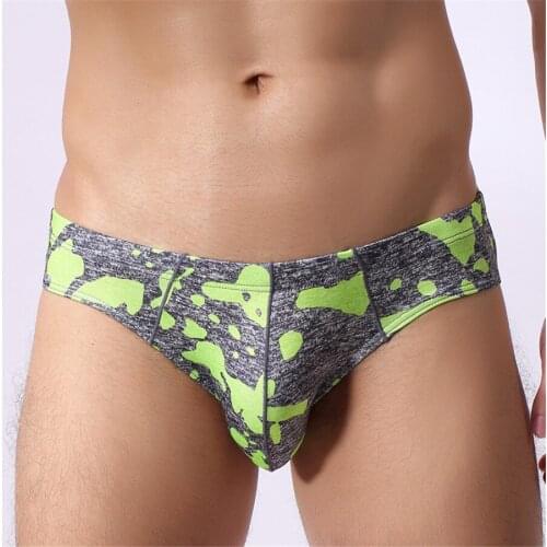 Brand Briefs Mens Underwear Camouflage Printed Men Nylon Panties Calzoncillos Hombre Slip