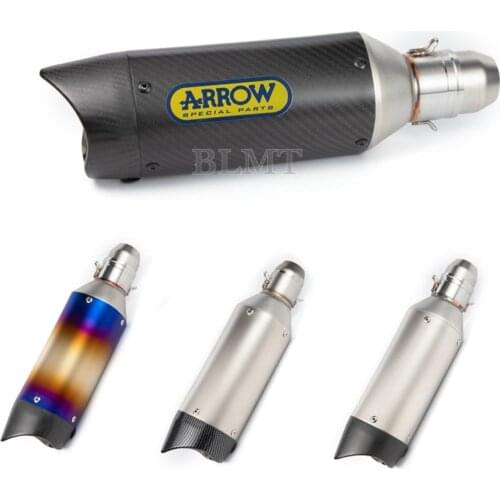 51mm Universal Motorcycle carbon fiber Arrow Exhaust Modified Muffler Pipe gp procject Scooter Pit Bike Dirt Motocross