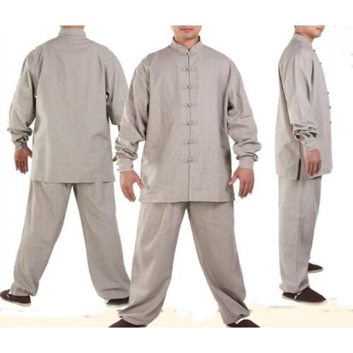 Top quality thick cotton&linen Autumn&Winter kung fu martial arts suits wushu yoga costumes tai chi taiji clothing green/red